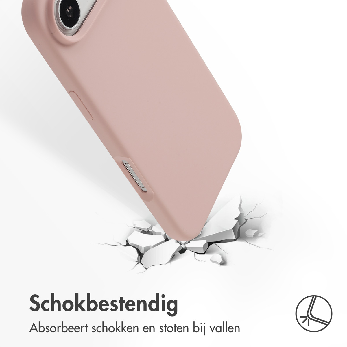 Accezz Liquid Silicone Backcover met MagSafe Apple iPhone Air - Roze - Afbeelding 2