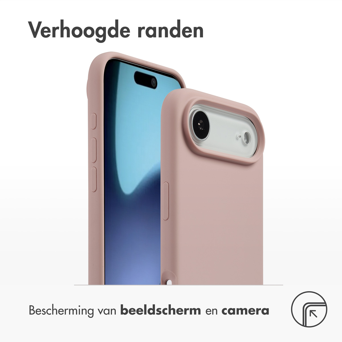 Accezz Liquid Silicone Backcover met MagSafe Apple iPhone Air - Roze - Afbeelding 3