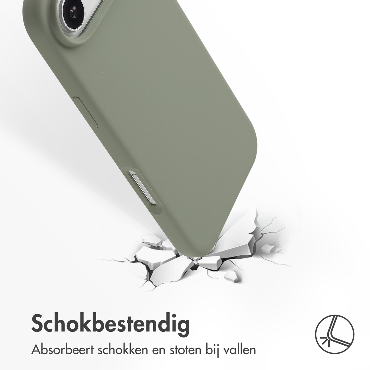 Accezz Liquid Silicone Backcover met MagSafe Apple iPhone Air - Cooper Green - Afbeelding 3