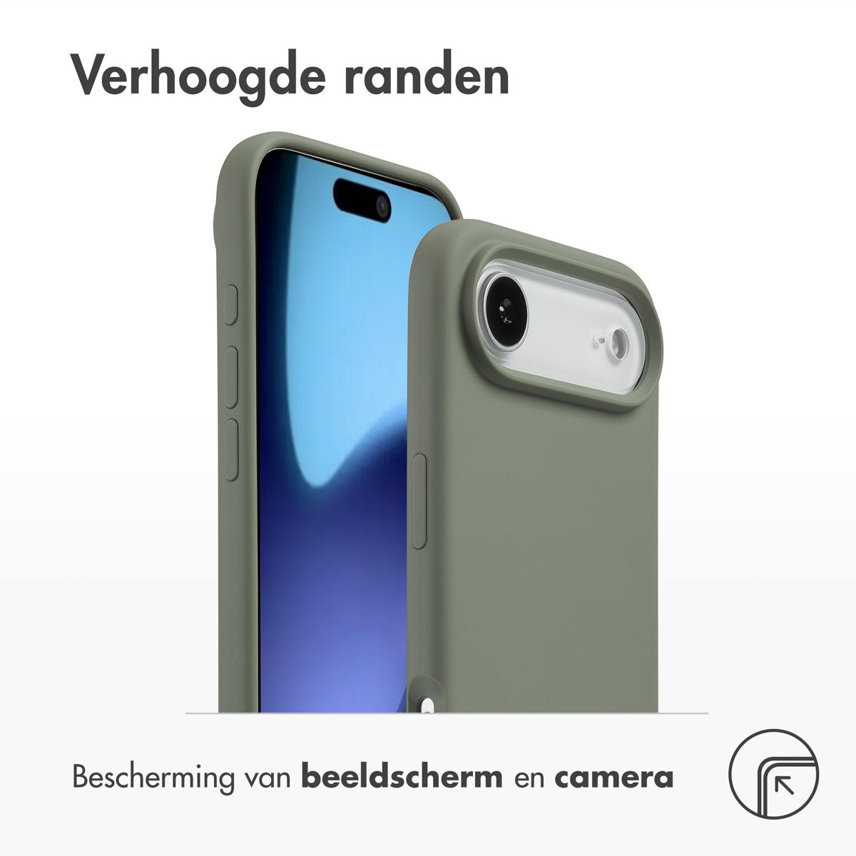 Accezz Liquid Silicone Backcover met MagSafe Apple iPhone Air - Cooper Green - Afbeelding 2