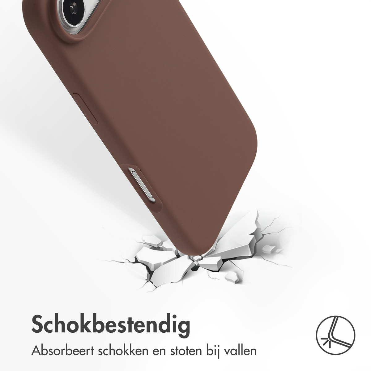 Accezz Liquid Silicone Backcover met MagSafe Apple iPhone Air - New Tea Brown - Afbeelding 3