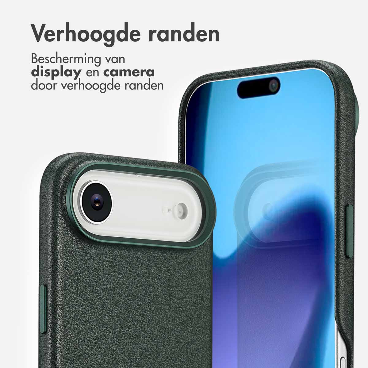 Accezz MagSafe Leather Backcover Apple iPhone Air - Cedar Green - Afbeelding 10