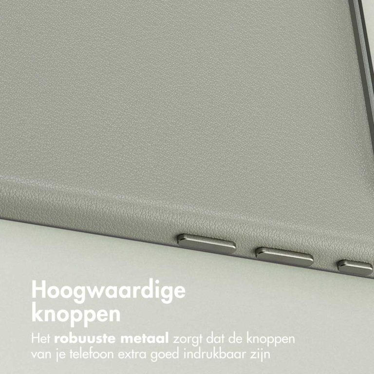 Accezz MagSafe Leather Backcover Apple iPhone Air - Light Grey - Afbeelding 8