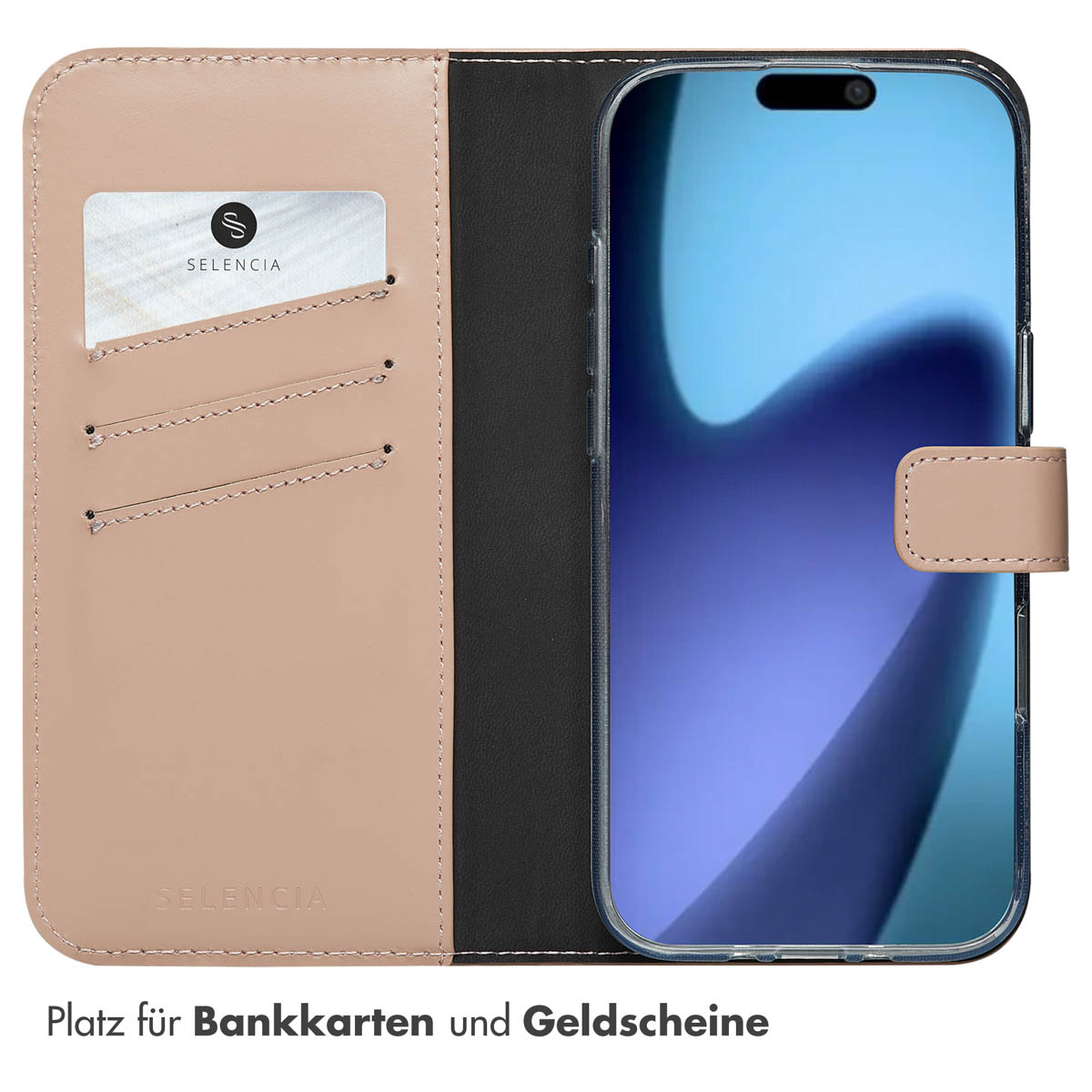 Selencia Echt Leren Bookcase Apple iPhone Air - Dusty Pink - Afbeelding 9