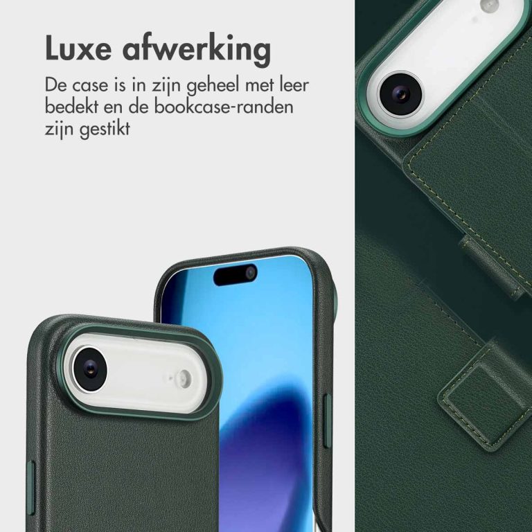 Accezz Leather Bookcase 2-in-1 met MagSafe Apple iPhone Air - Cedar Green - Afbeelding 10