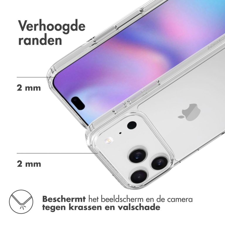 Accezz Xtreme Impact Backcover Apple iPhone 17 Pro - Transparant - Afbeelding 8