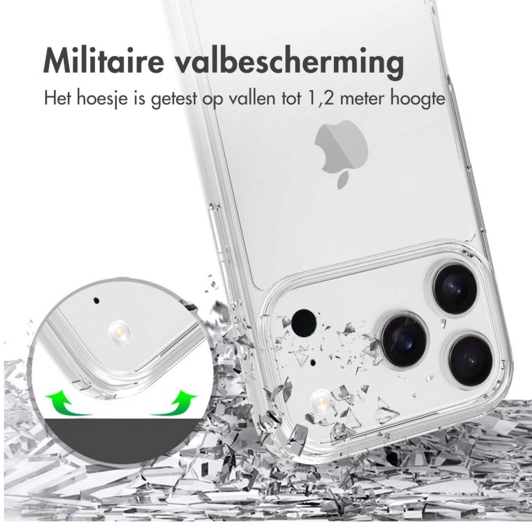 Accezz Xtreme Impact Backcover Apple iPhone 17 Pro - Transparant - Afbeelding 5