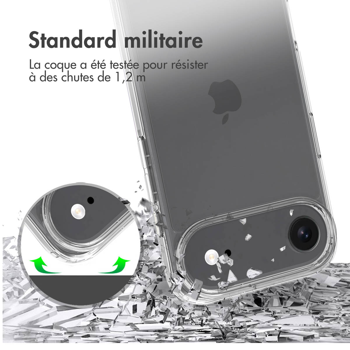 Accezz Xtreme Impact Backcover Apple iPhone Air - Transparant - Afbeelding 6