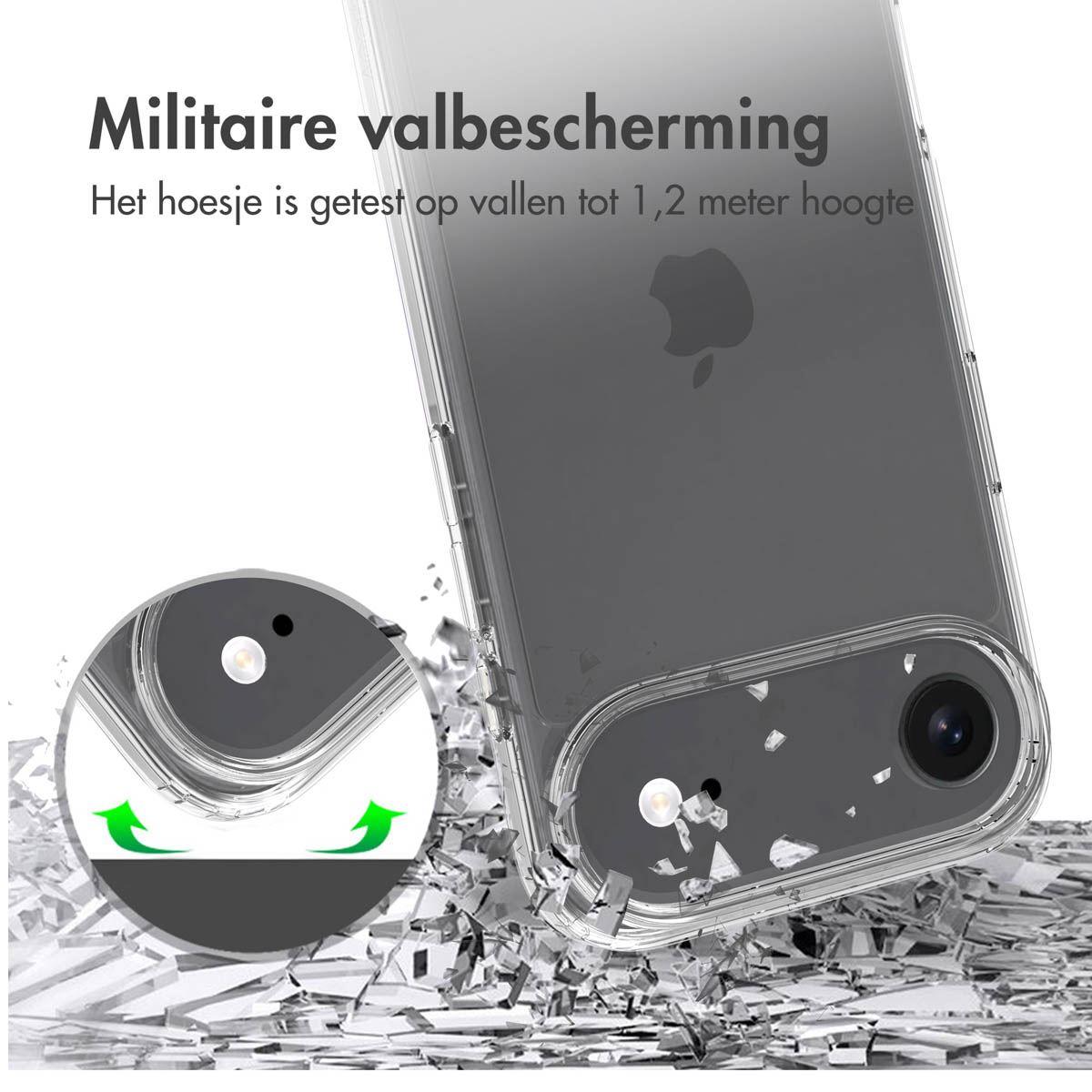 Accezz Xtreme Impact Backcover Apple iPhone Air - Transparant - Afbeelding 4