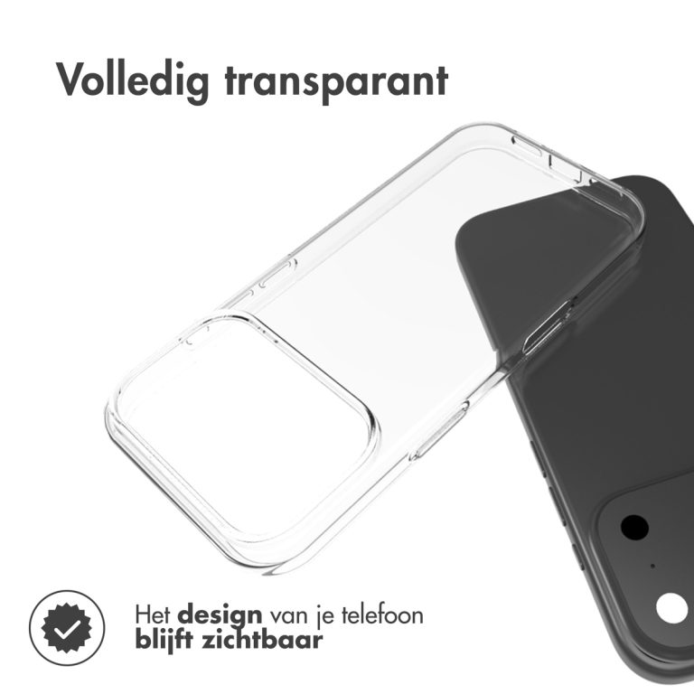 Accezz Clear Backcover Apple iPhone 17 Pro - Transparant - Afbeelding 6