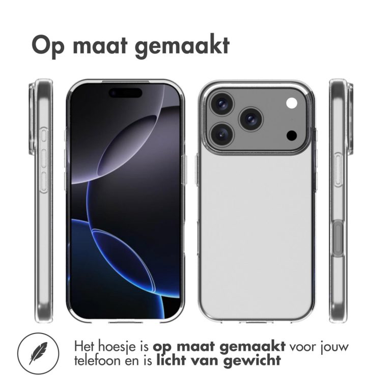 Accezz Clear Backcover Apple iPhone 17 Pro - Transparant - Afbeelding 5