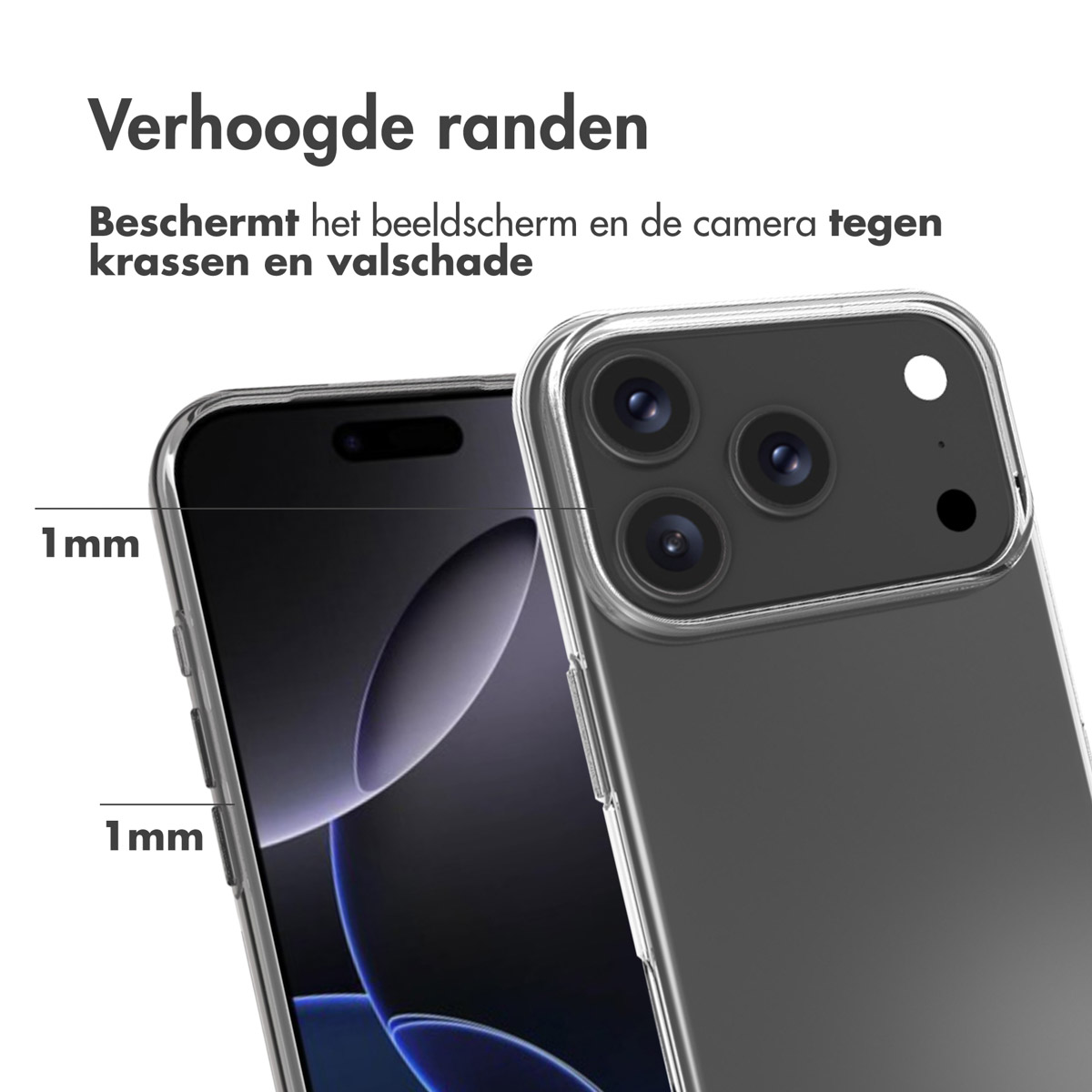 Accezz Clear Backcover Apple iPhone 17 Pro Max - Transparant - Afbeelding 7