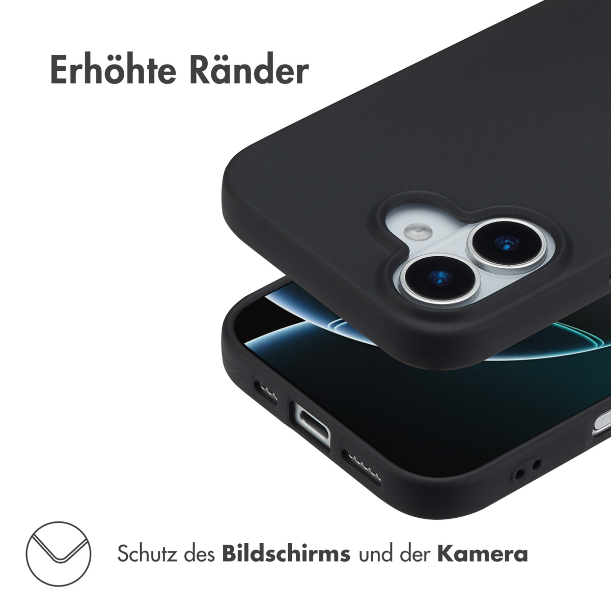 Accezz Color Backcover Apple iPhone 17 - Zwart - Afbeelding 4