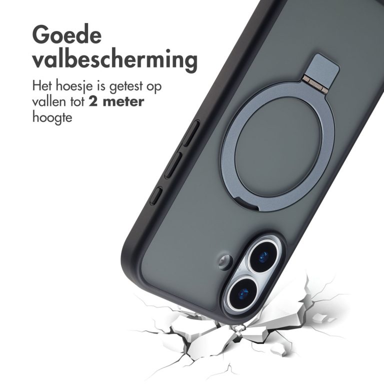 Accezz Ring Stand Backcover met MagSafe Apple iPhone 17 - Zwart - Afbeelding 9