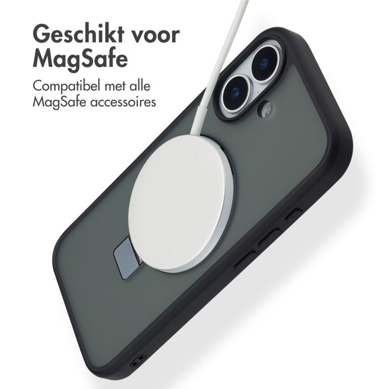 Accezz Ring Stand Backcover met MagSafe Apple iPhone 17 - Zwart - Afbeelding 7