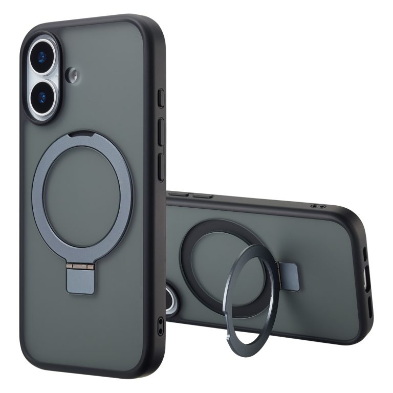 Accezz Ring Stand Backcover met MagSafe Apple iPhone 17 - Zwart - Afbeelding 4