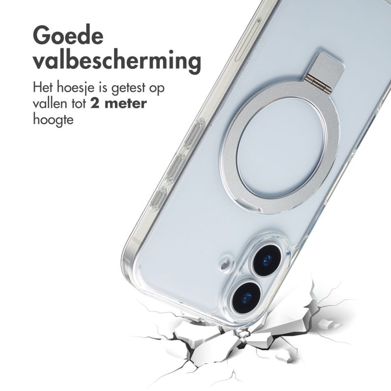 Accezz Ring Stand Backcover met MagSafe Apple iPhone 17 - Transparant - Afbeelding 9