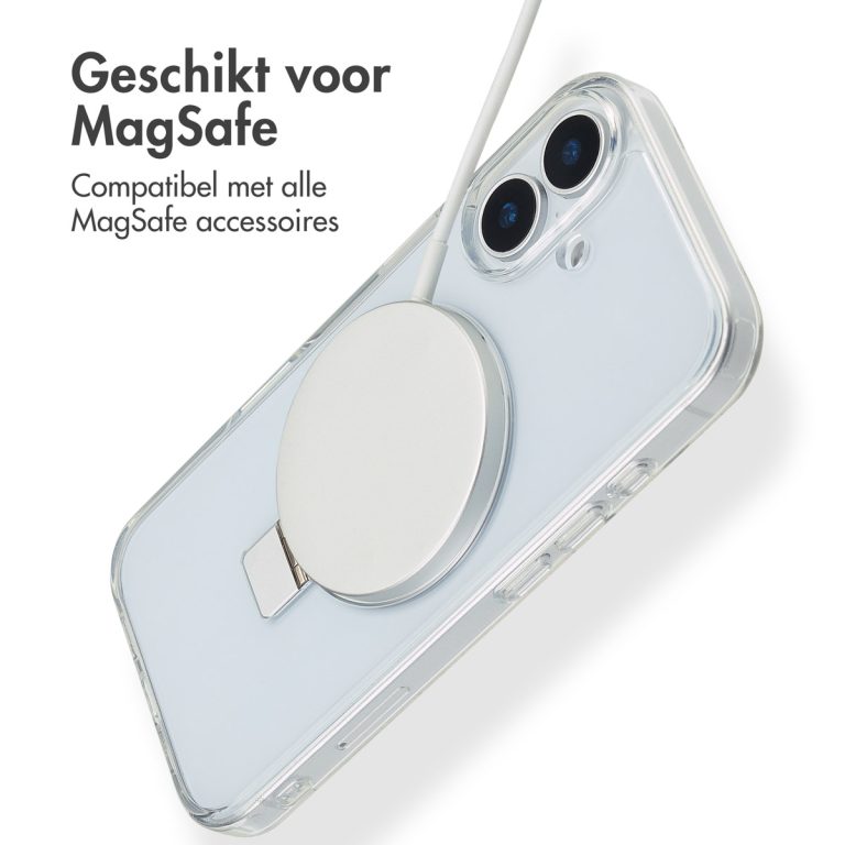 Accezz Ring Stand Backcover met MagSafe Apple iPhone 17 - Transparant - Afbeelding 7