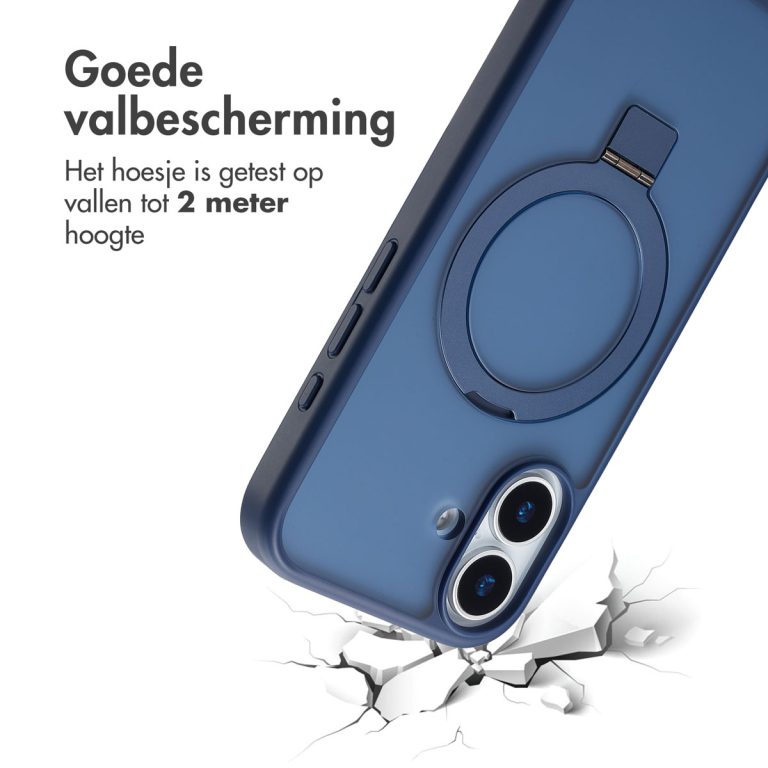 Accezz Ring Stand Backcover met MagSafe Apple iPhone 17 - Blauw - Afbeelding 9