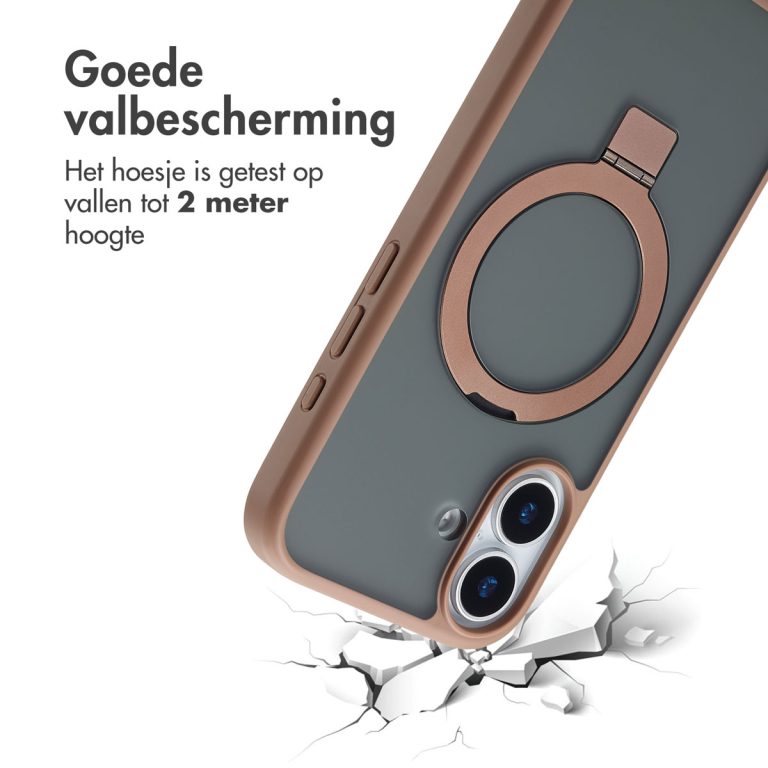 Accezz Ring Stand Backcover met MagSafe Apple iPhone 17 - Bruin - Afbeelding 9