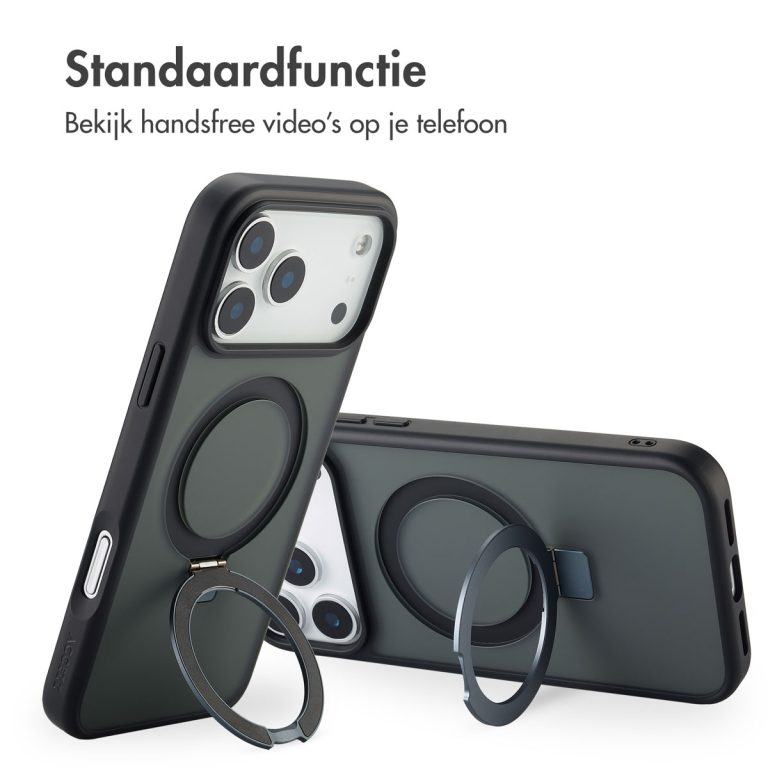 Accezz Ring Stand Backcover met MagSafe Apple iPhone 17 Pro - Zwart - Afbeelding 10