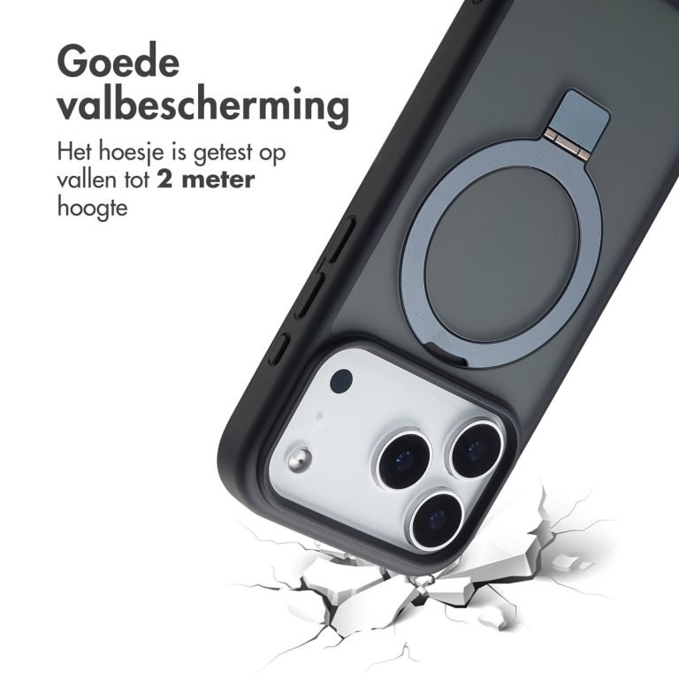 Accezz Ring Stand Backcover met MagSafe Apple iPhone 17 Pro - Zwart - Afbeelding 9