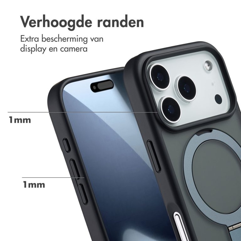 Accezz Ring Stand Backcover met MagSafe Apple iPhone 17 Pro - Zwart - Afbeelding 6