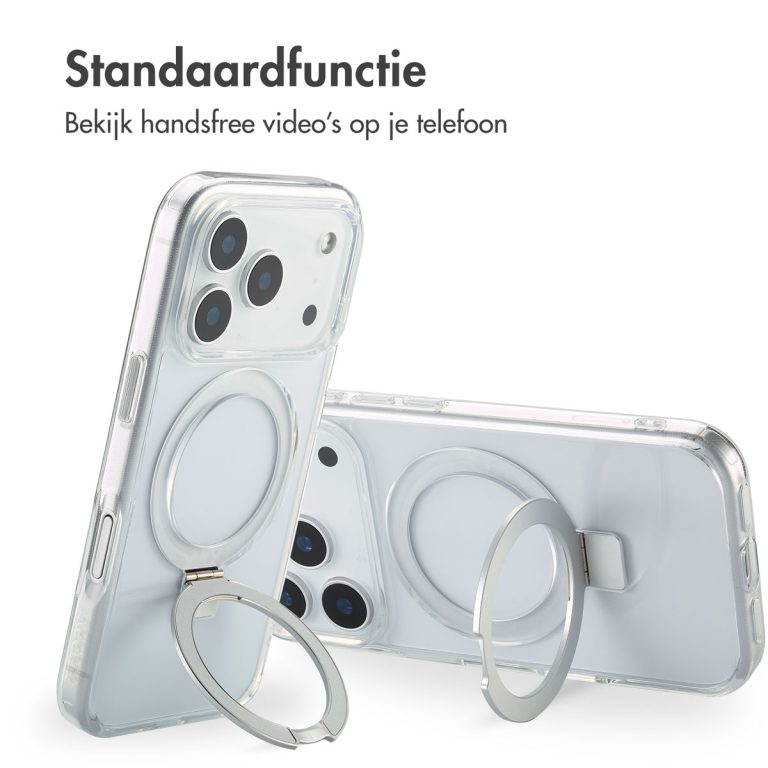 Accezz Ring Stand Backcover met MagSafe Apple iPhone 17 Pro - Transparant - Afbeelding 10