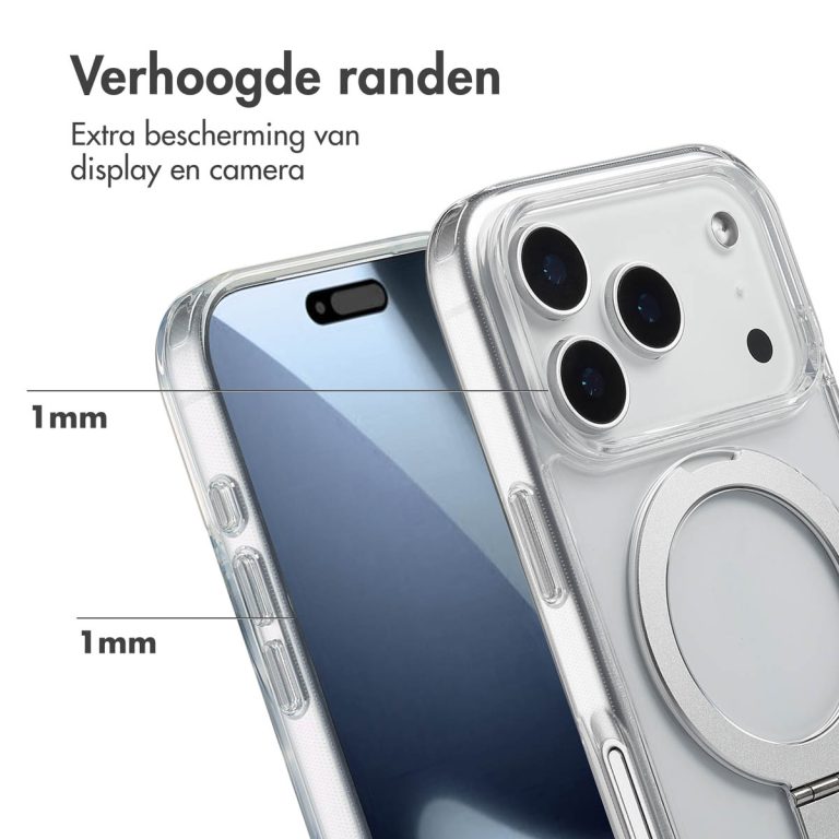 Accezz Ring Stand Backcover met MagSafe Apple iPhone 17 Pro - Transparant - Afbeelding 6