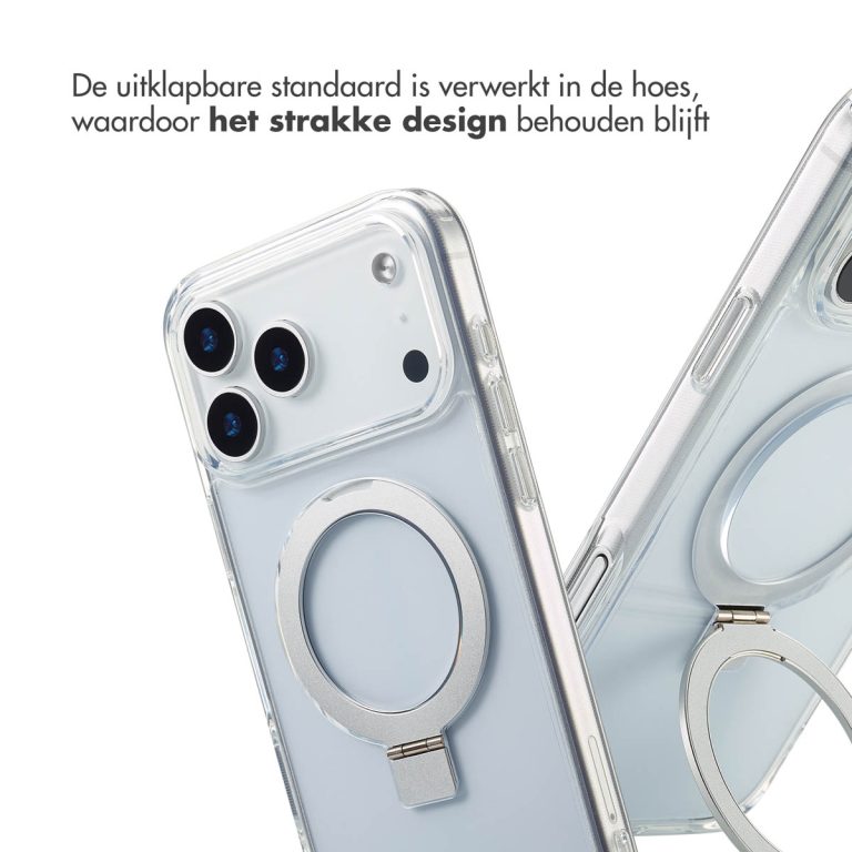 Accezz Ring Stand Backcover met MagSafe Apple iPhone 17 Pro - Transparant - Afbeelding 5
