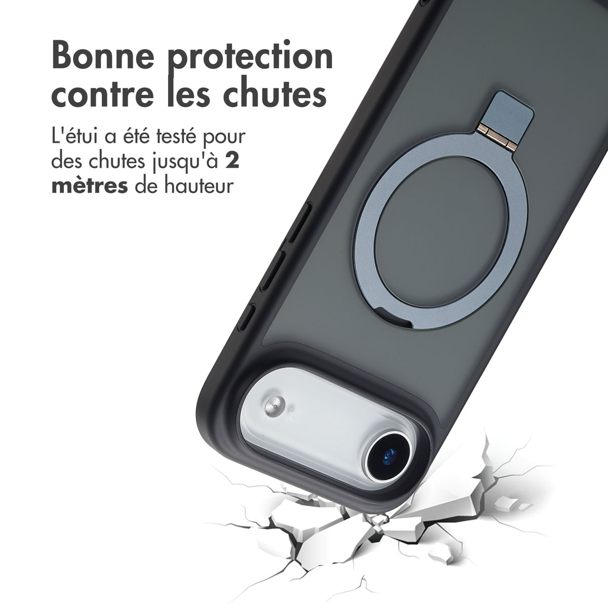 Accezz Ring Stand Backcover met MagSafe Apple iPhone Air - Zwart - Afbeelding 10