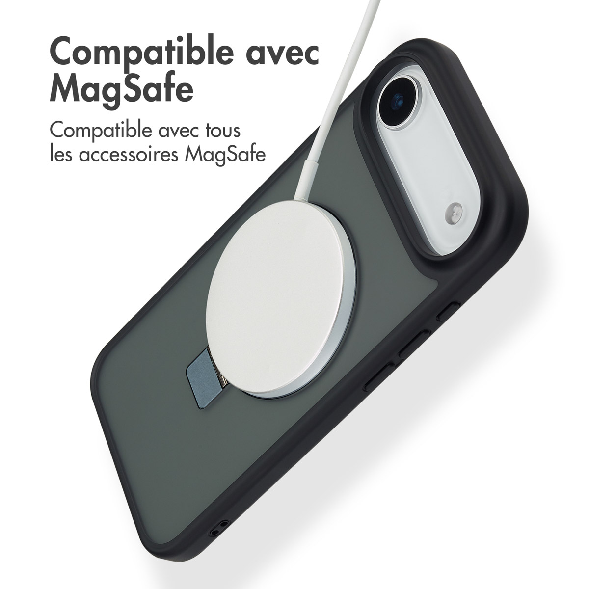 Accezz Ring Stand Backcover met MagSafe Apple iPhone Air - Zwart - Afbeelding 6