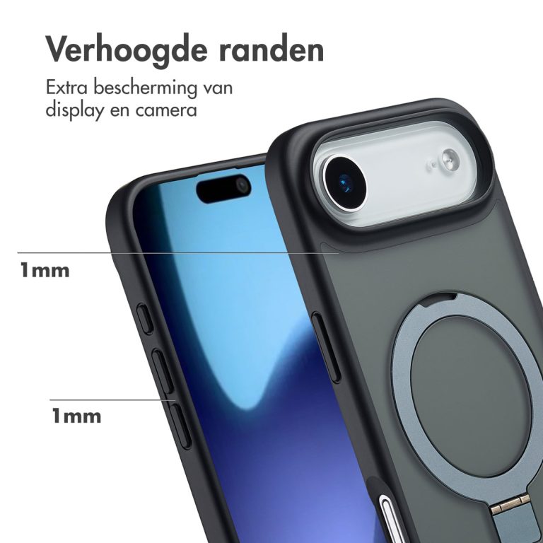 Accezz Ring Stand Backcover met MagSafe Apple iPhone Air - Zwart - Afbeelding 6