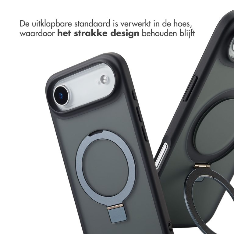Accezz Ring Stand Backcover met MagSafe Apple iPhone Air - Zwart - Afbeelding 5