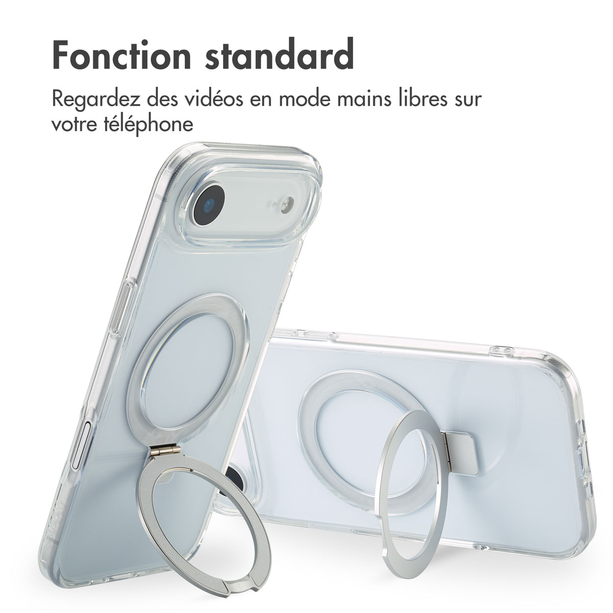 Accezz Ring Stand Backcover met MagSafe Apple iPhone Air - Transparant - Afbeelding 7