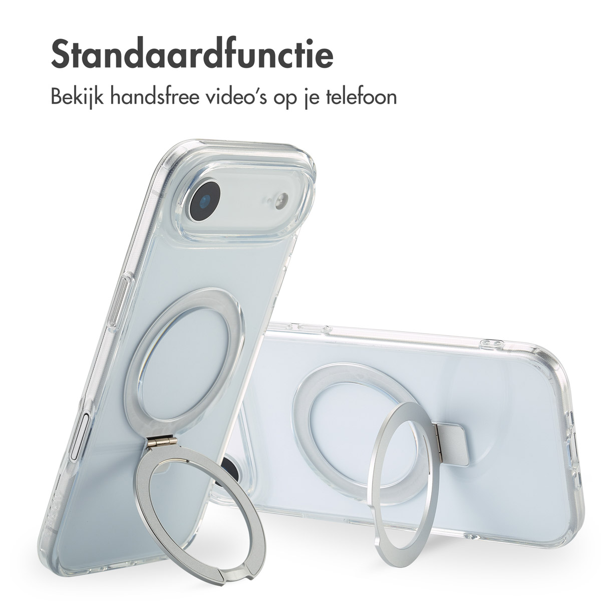 Accezz Ring Stand Backcover met MagSafe Apple iPhone Air - Transparant - Afbeelding 8