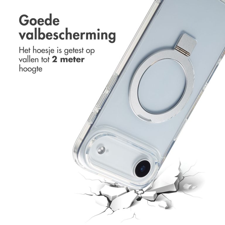 Accezz Ring Stand Backcover met MagSafe Apple iPhone Air - Transparant - Afbeelding 9