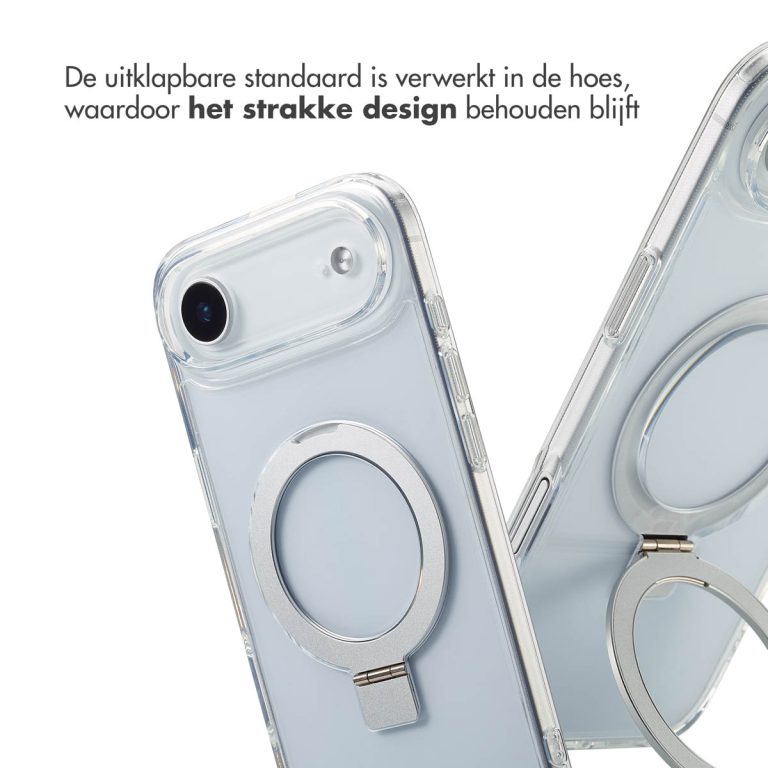 Accezz Ring Stand Backcover met MagSafe Apple iPhone Air - Transparant - Afbeelding 5