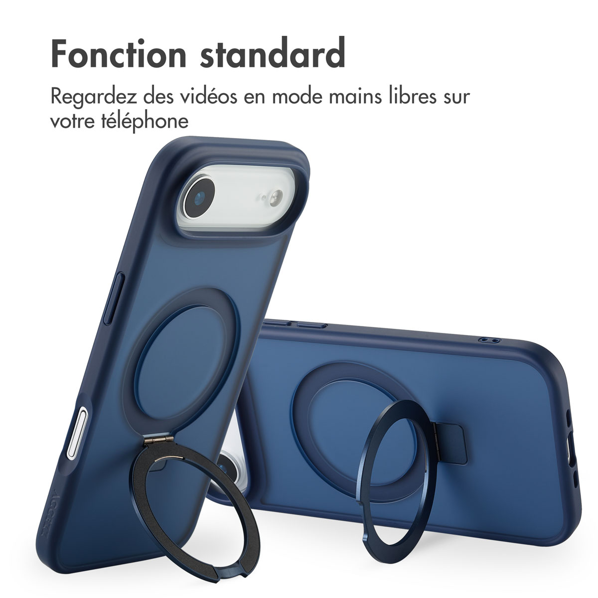 Accezz Ring Stand Backcover met MagSafe Apple iPhone Air - Blauw - Afbeelding 8