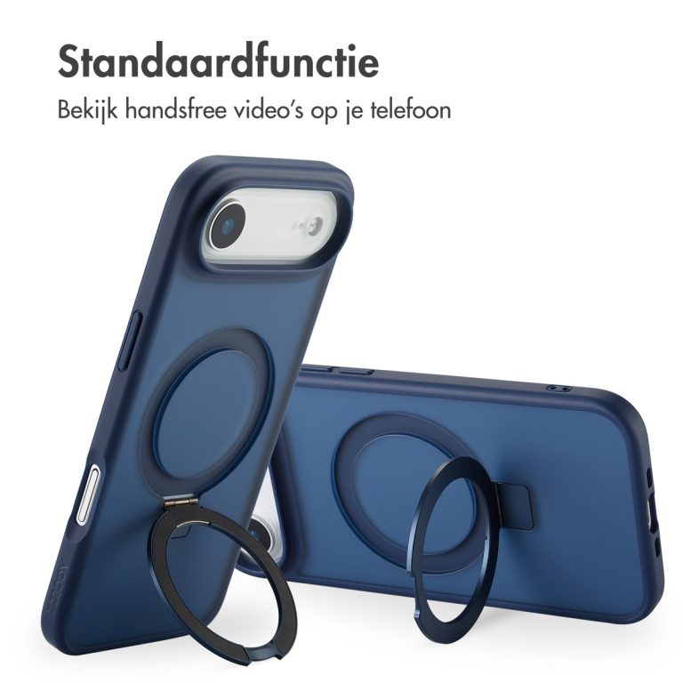 Accezz Ring Stand Backcover met MagSafe Apple iPhone Air - Blauw - Afbeelding 10