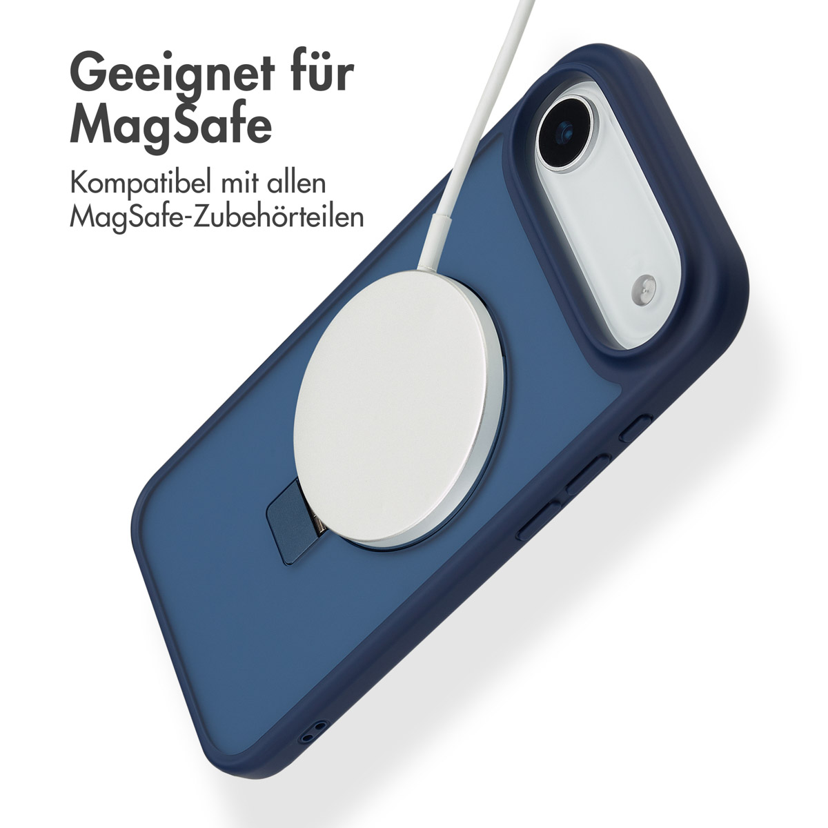 Accezz Ring Stand Backcover met MagSafe Apple iPhone Air - Blauw - Afbeelding 5