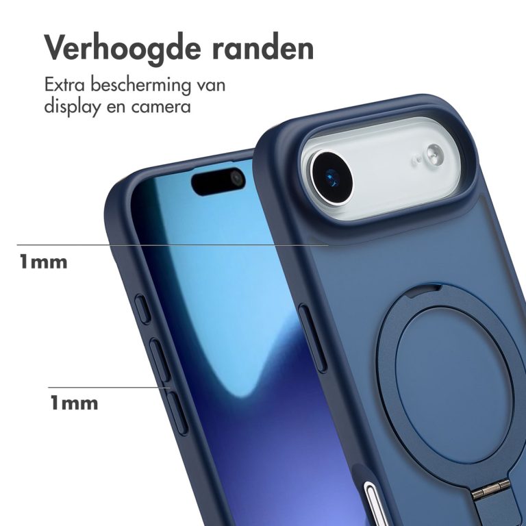 Accezz Ring Stand Backcover met MagSafe Apple iPhone Air - Blauw - Afbeelding 6