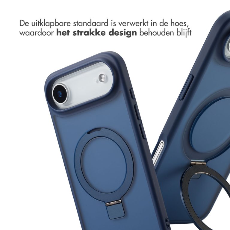 Accezz Ring Stand Backcover met MagSafe Apple iPhone Air - Blauw - Afbeelding 5