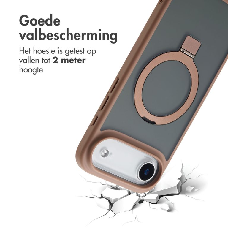 Accezz Ring Stand Backcover met MagSafe Apple iPhone Air - Bruin - Afbeelding 9