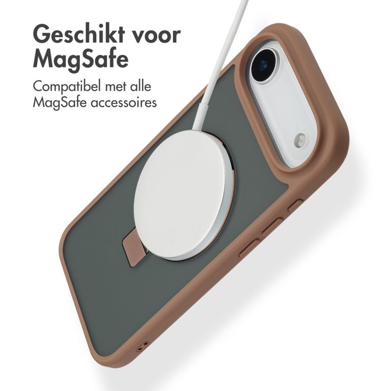 Accezz Ring Stand Backcover met MagSafe Apple iPhone Air - Bruin - Afbeelding 7