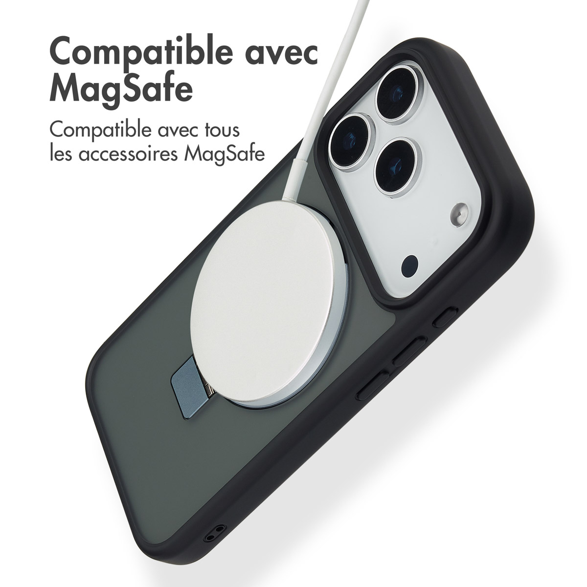 Accezz Ring Stand Backcover met MagSafe Apple iPhone 17 Pro Max - Zwart - Afbeelding 6