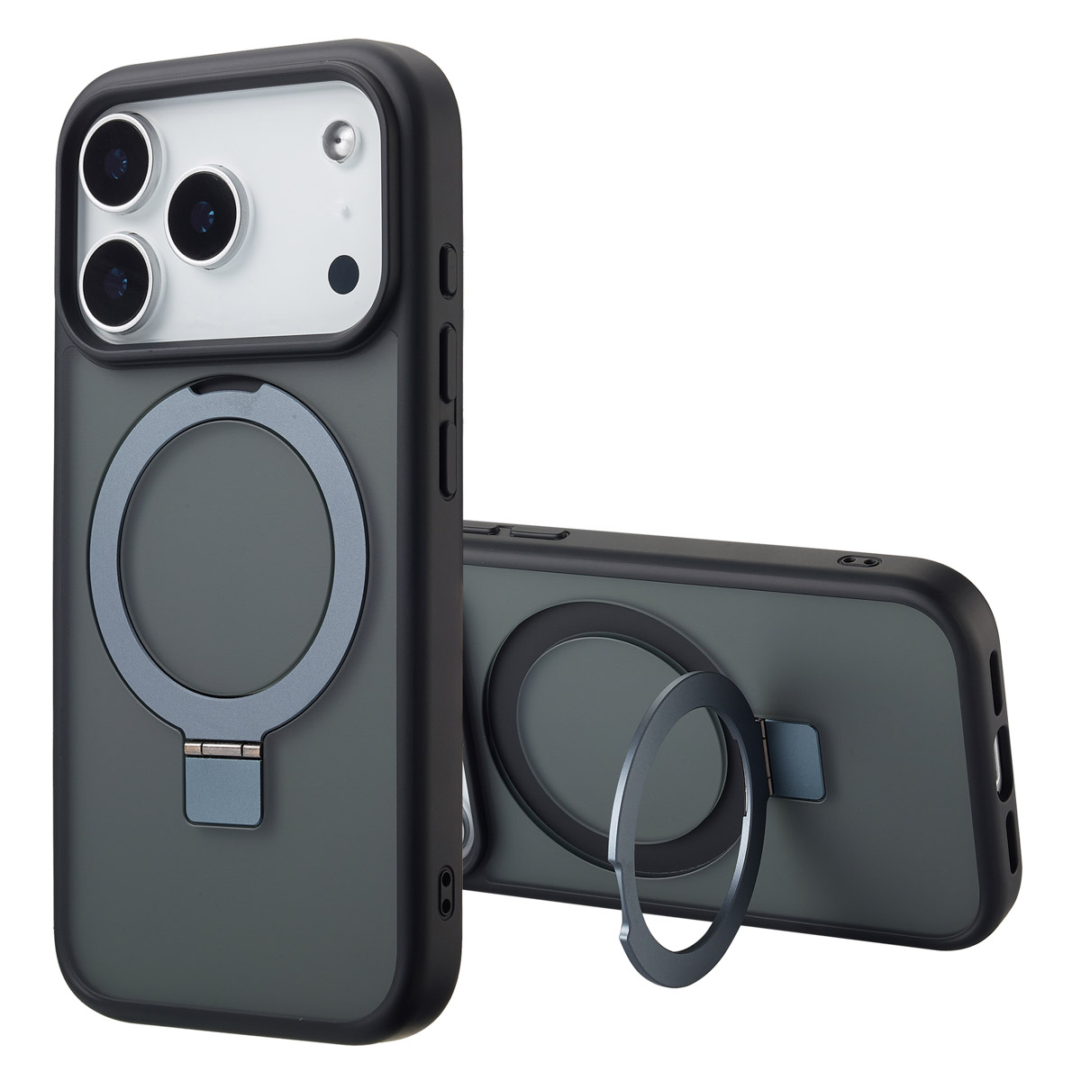 Accezz Ring Stand Backcover met MagSafe Apple iPhone 17 Pro Max - Zwart - Afbeelding 2