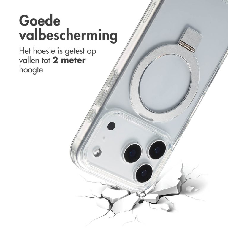 Accezz Ring Stand Backcover met MagSafe Apple iPhone 17 Pro Max - Transparant - Afbeelding 9