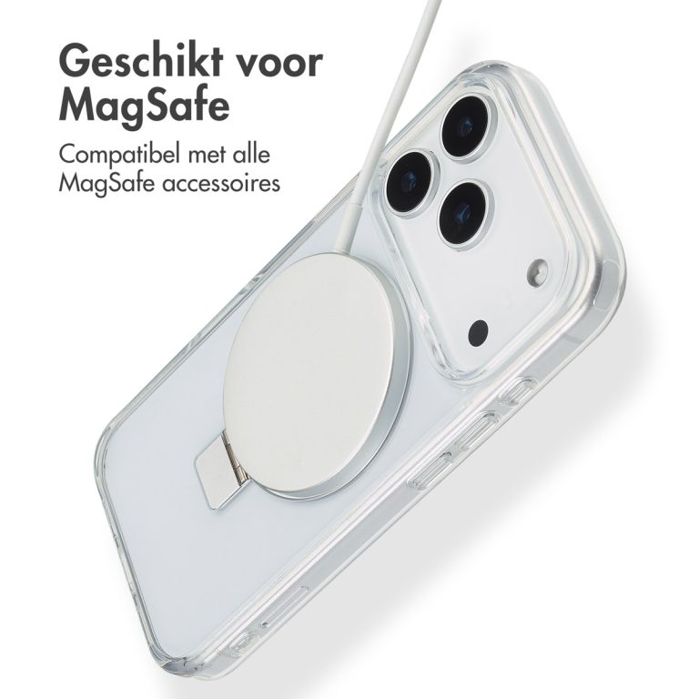 Accezz Ring Stand Backcover met MagSafe Apple iPhone 17 Pro Max - Transparant - Afbeelding 7