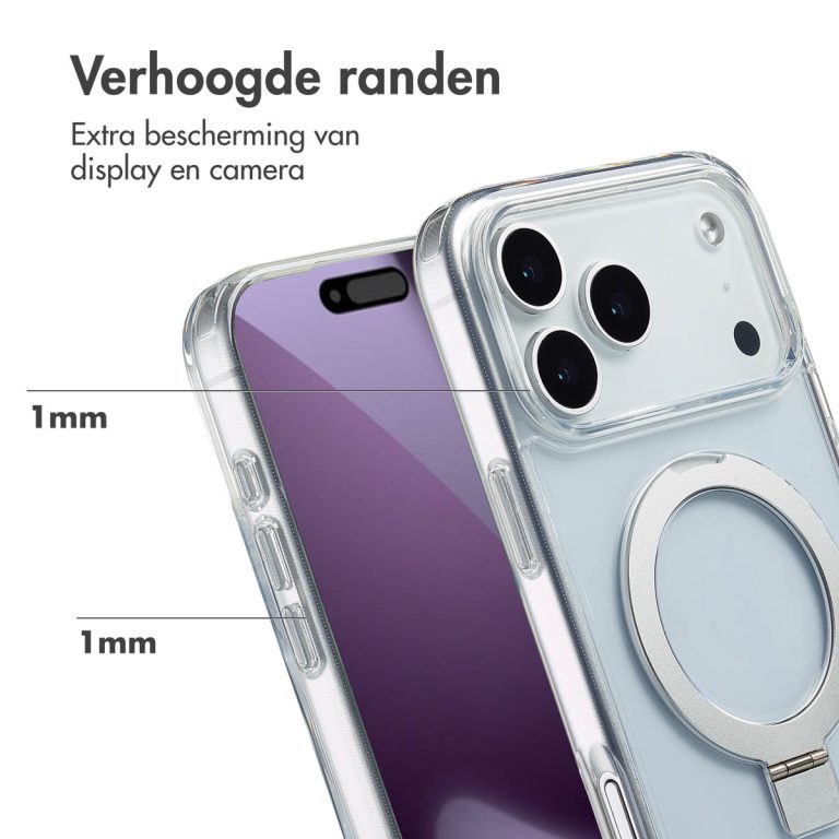 Accezz Ring Stand Backcover met MagSafe Apple iPhone 17 Pro Max - Transparant - Afbeelding 6